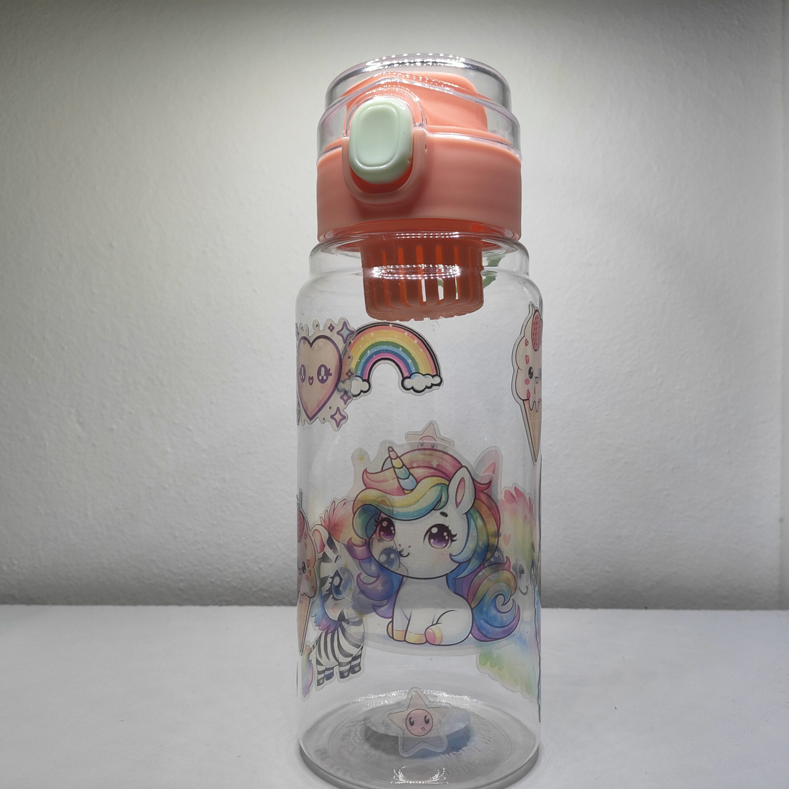 Gourde enfant transparente - stickers